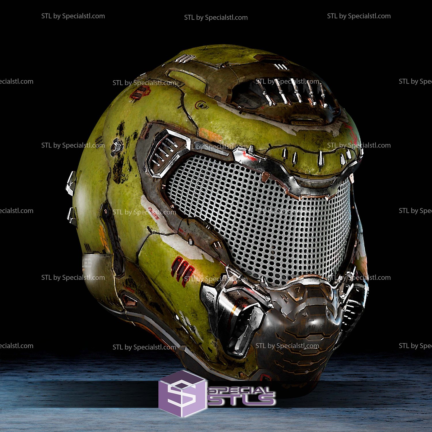 Cosplay STL Files Eternal Doom Guy Helmet 3D Model — view 7