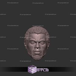Custom Head STL - Black Panther TChalla 3D Model