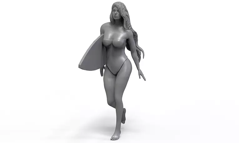 Beach Girl 3D STL Model