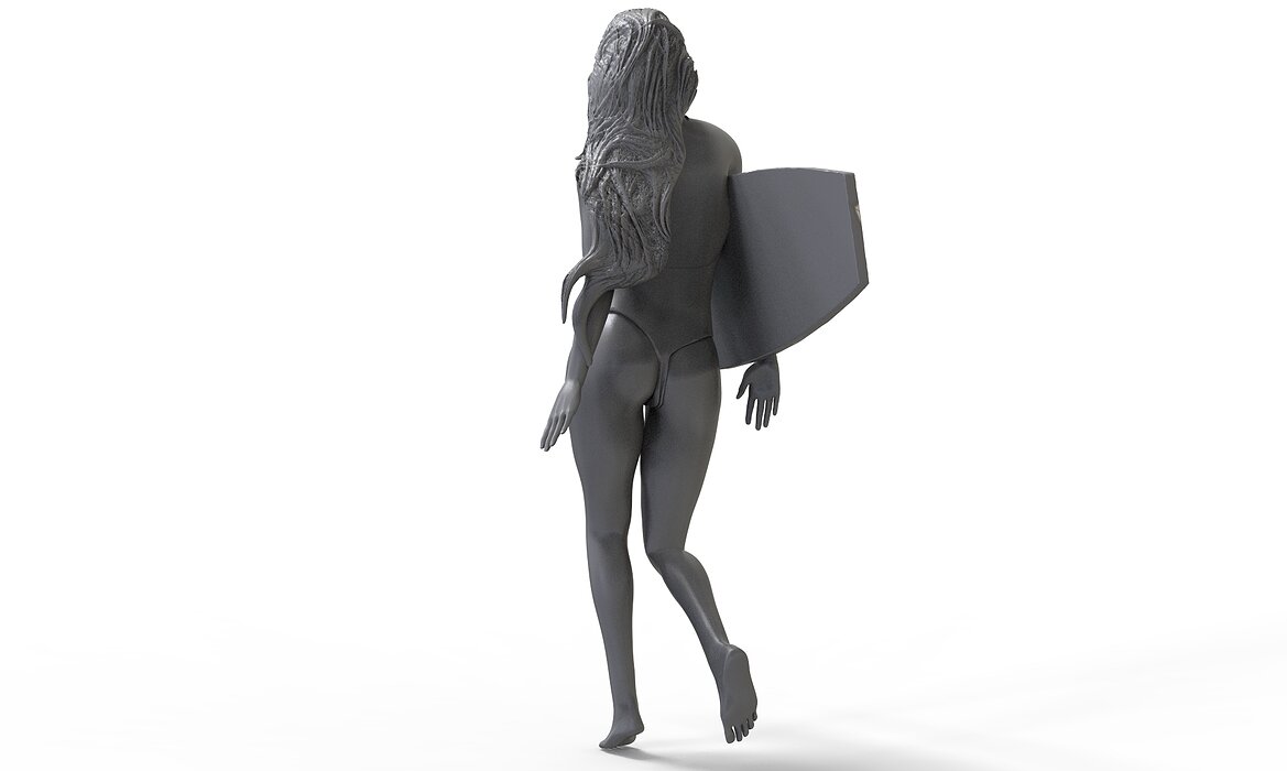 Beach Girl 3D STL Model — view 3