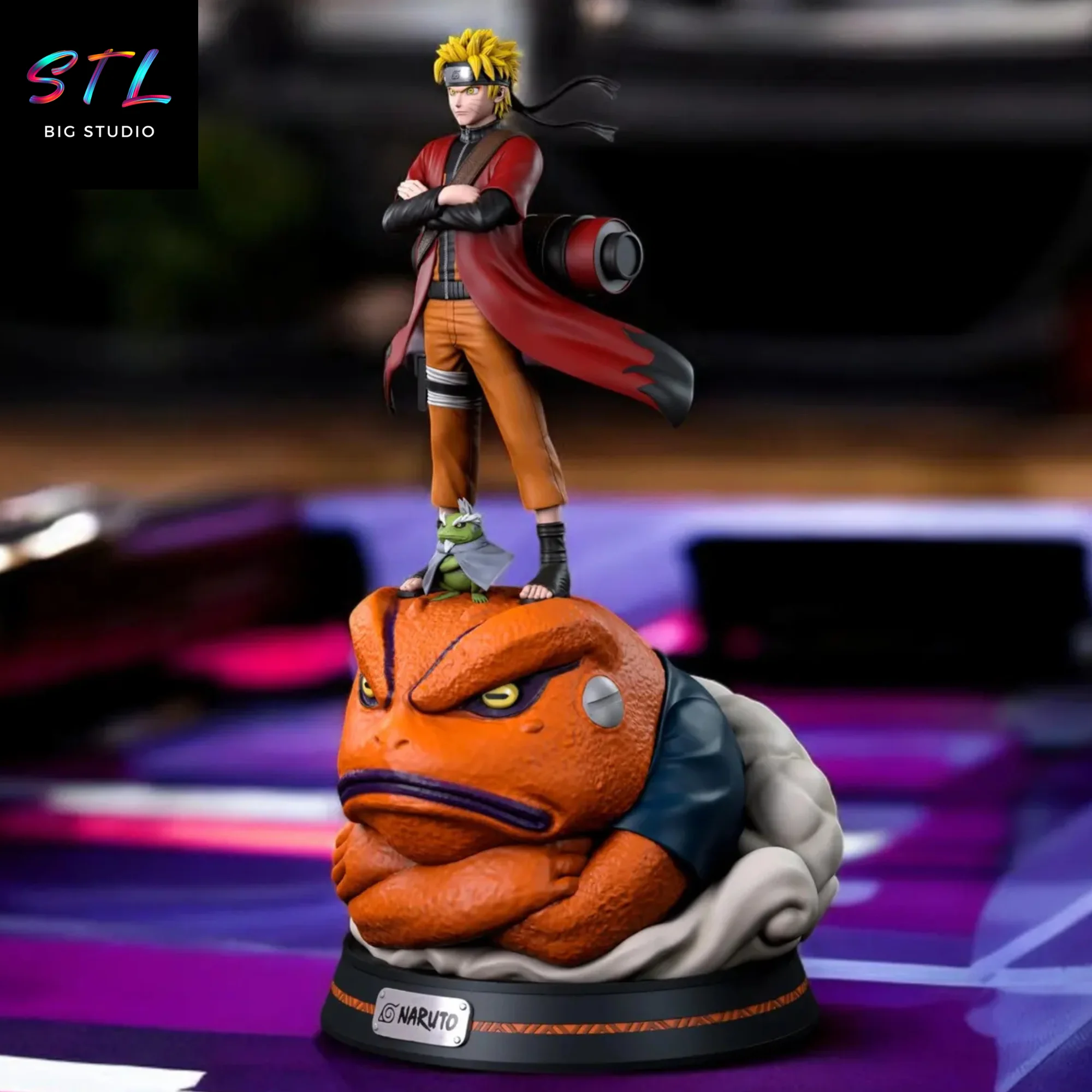 Naruto and Gamakichi STL | Naruto Shippuden | 3D Printable Figure Model — view 2