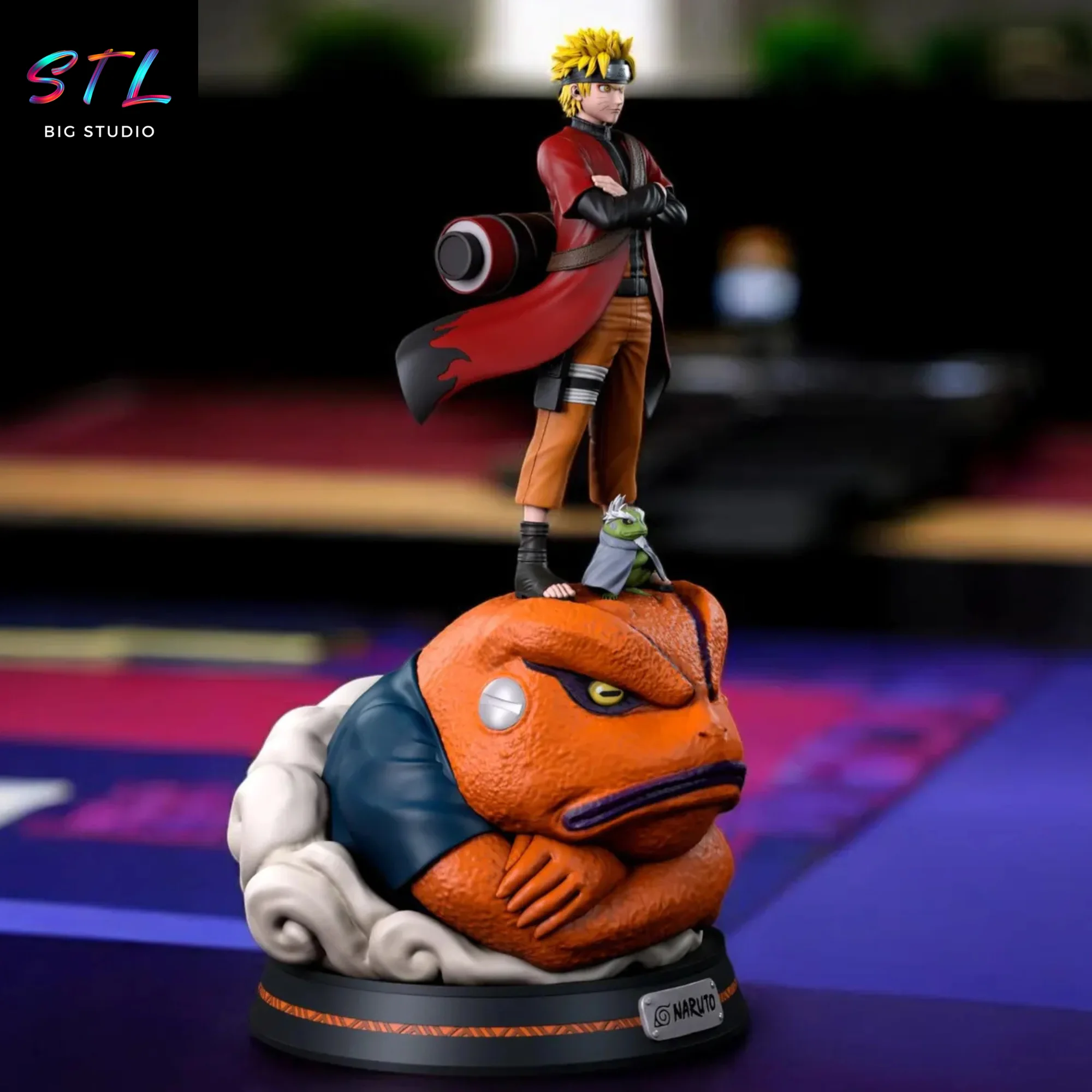Naruto and Gamakichi STL | Naruto Shippuden | 3D Printable Figure Model — view 3