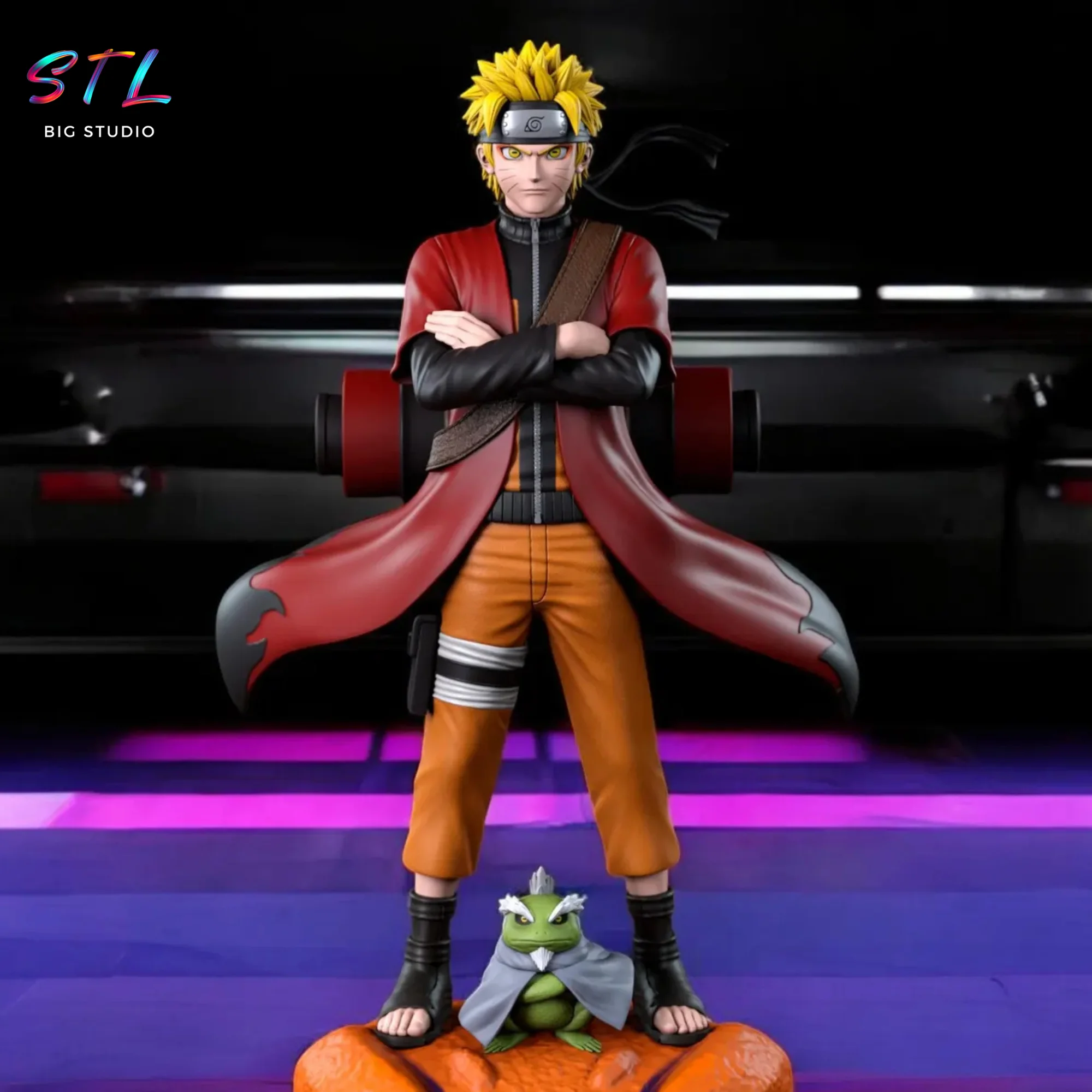 Naruto and Gamakichi STL | Naruto Shippuden | 3D Printable Figure Model — view 5