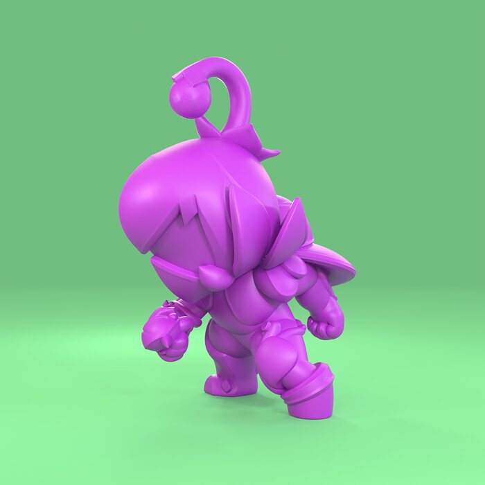 Lily Original - Brawl Stars 3D OBJ Model — view 2