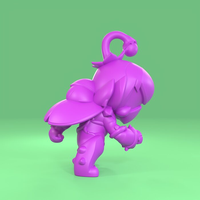 Lily Original - Brawl Stars 3D OBJ Model — view 3