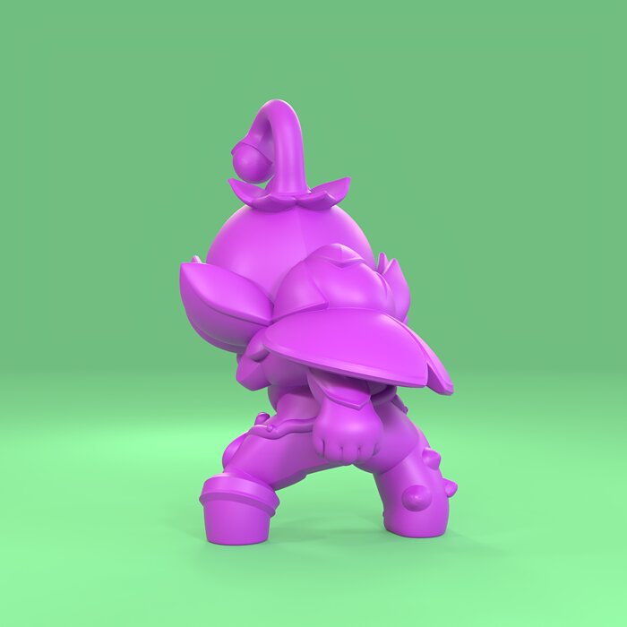 Lily Original - Brawl Stars 3D OBJ Model — view 4