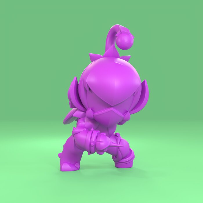 Lily Original - Brawl Stars 3D OBJ Model — view 5