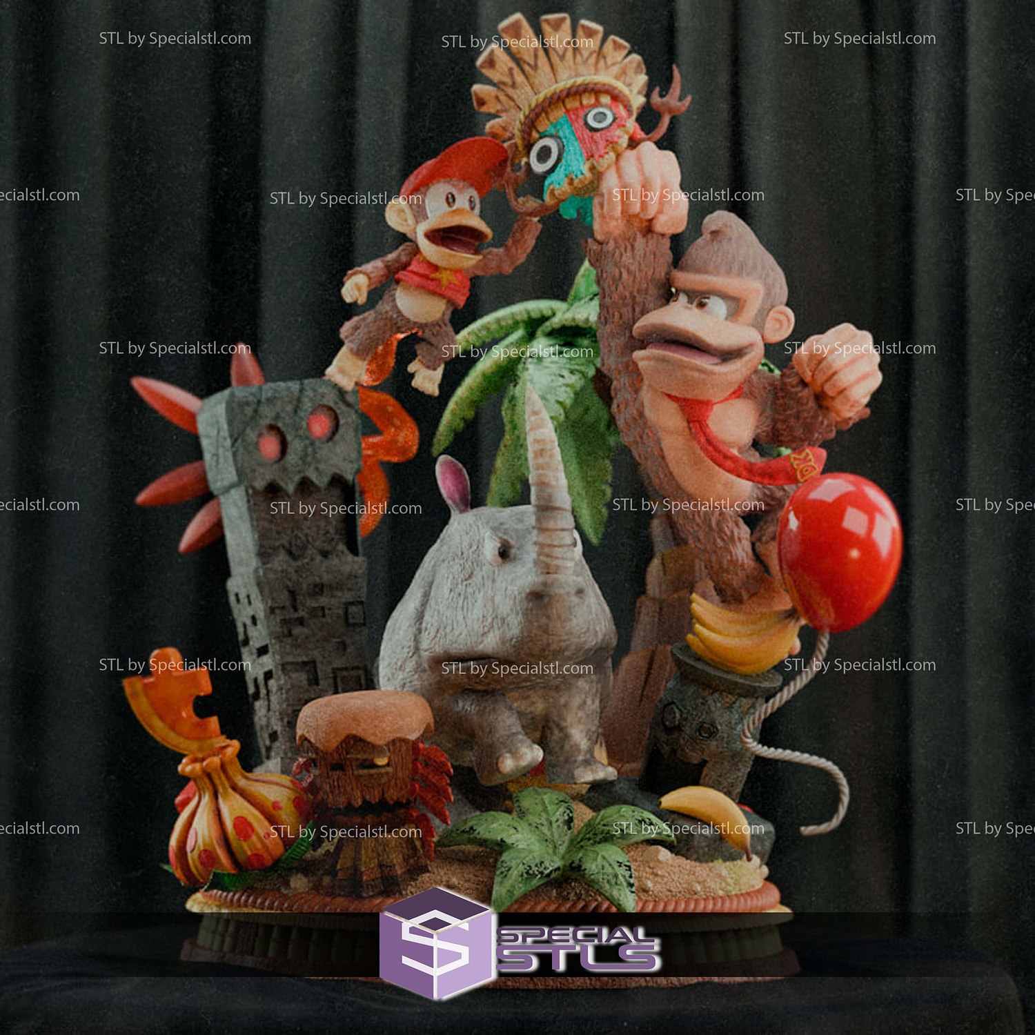 Donkey kong Country Returns 3D Printer Files STL Model — view 7