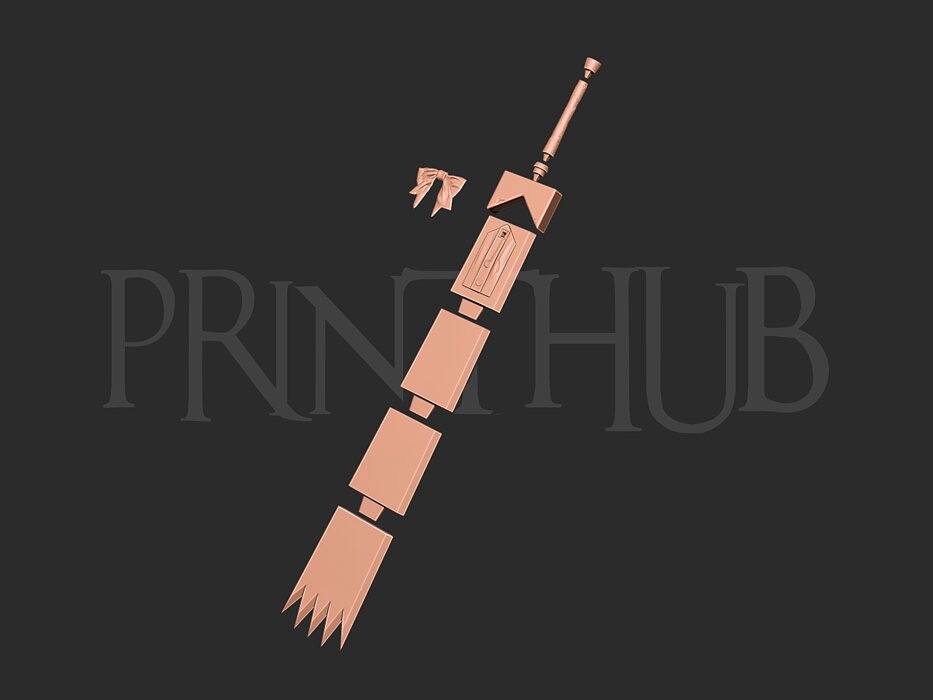 Asa Mitaka Super Strong Uniform Sword from Chainsaw Man 3D STL Model — view 6