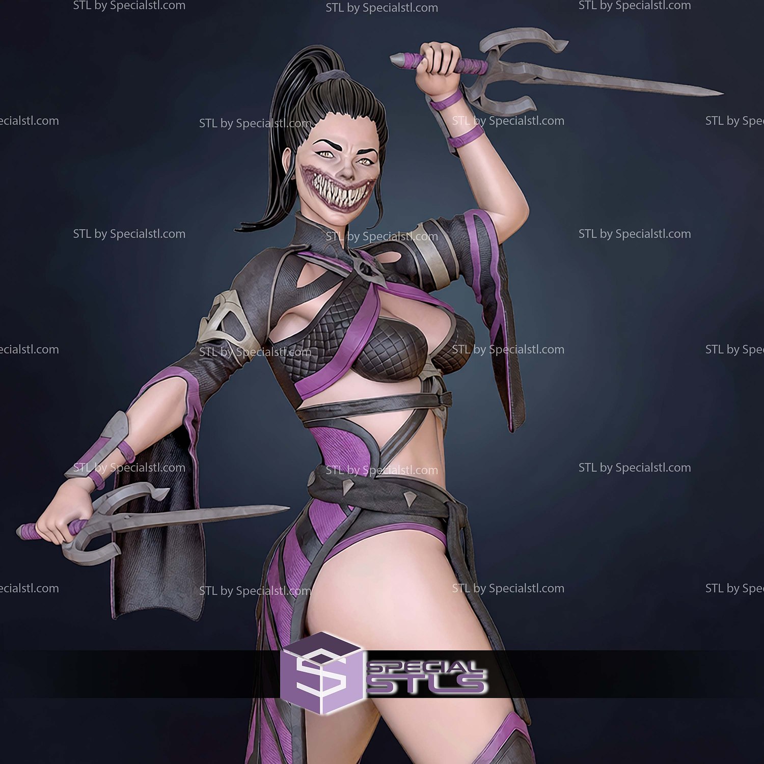 Mileena Mortal Kombat 180mm STL Files 3D Model — view 2