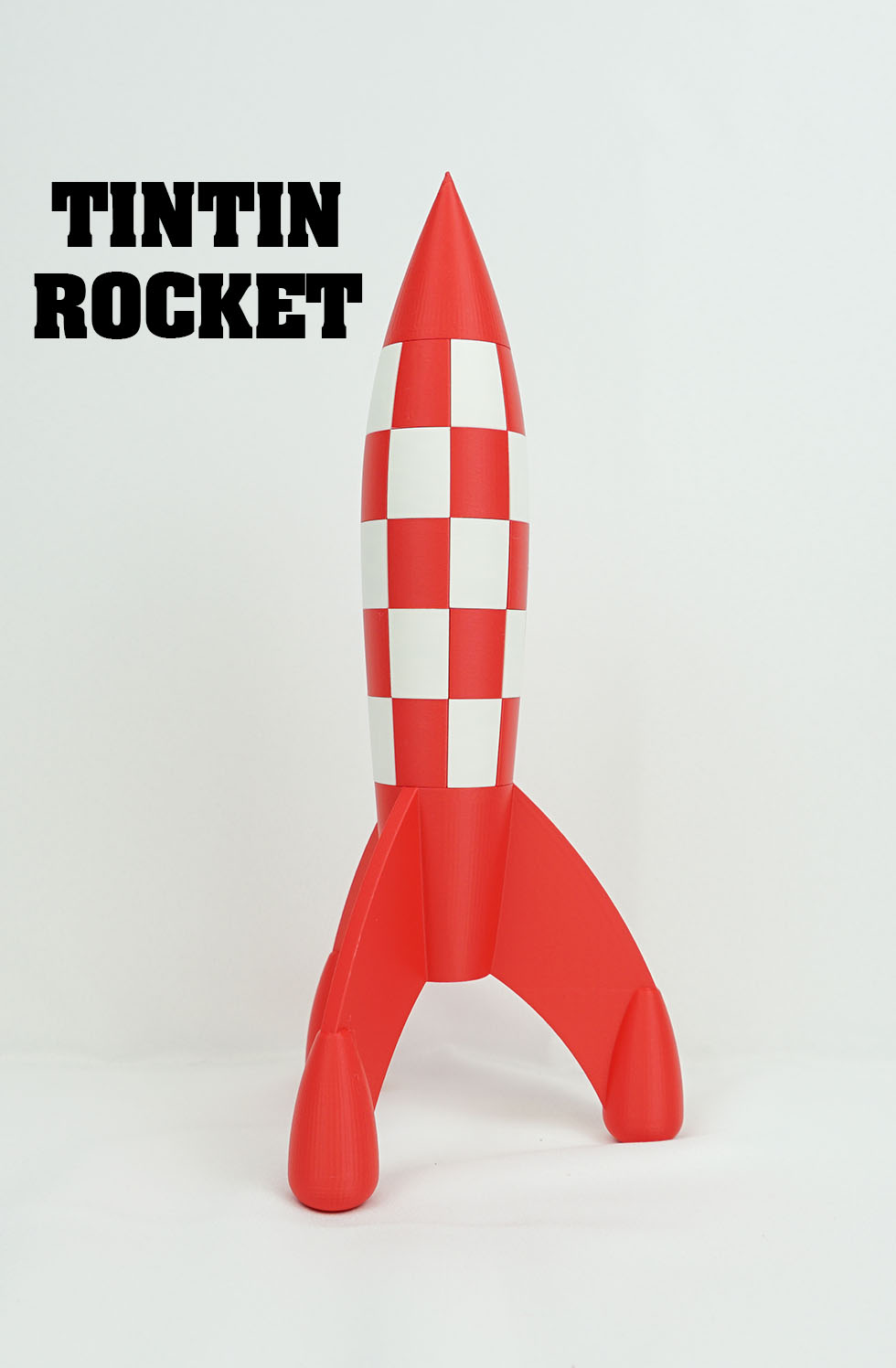 Tintin Rocket! (No Need for AMS, Supports, or Glue!) 3D STL Model
