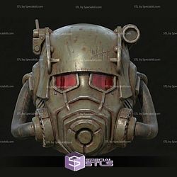 Cosplay STL Files NCR Power Armor Helmet V2 3D Model