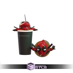 Basic STL Collection - Deadpool Soda Can Cup 3D Model