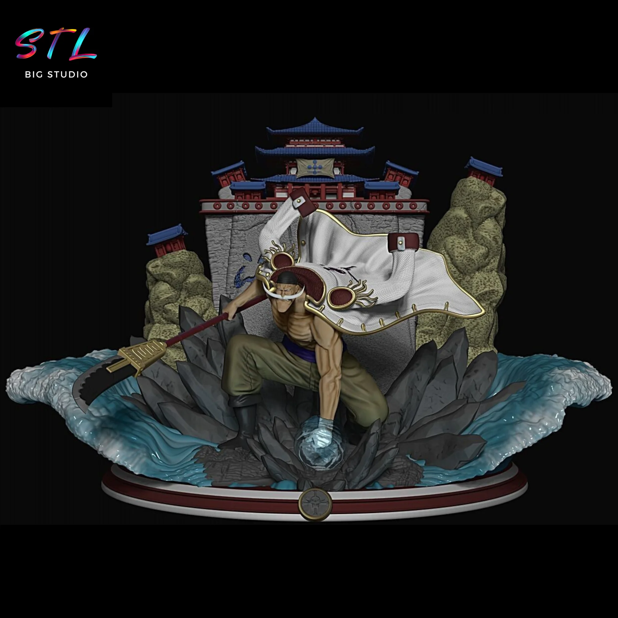 Edward Newgate Diorama STL | Marineford | One Piece | 3D Printable Model Model