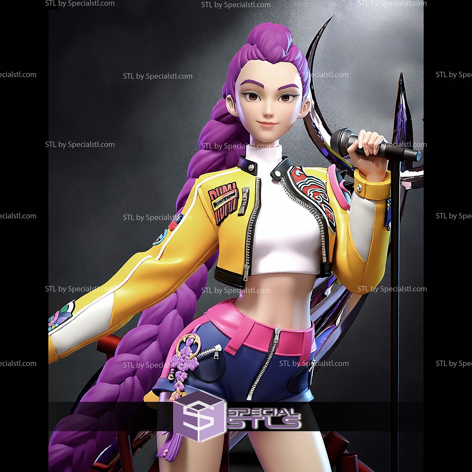 Rumi K-pop Demon Hunters Cloud Base STL Files 3D Model — view 2