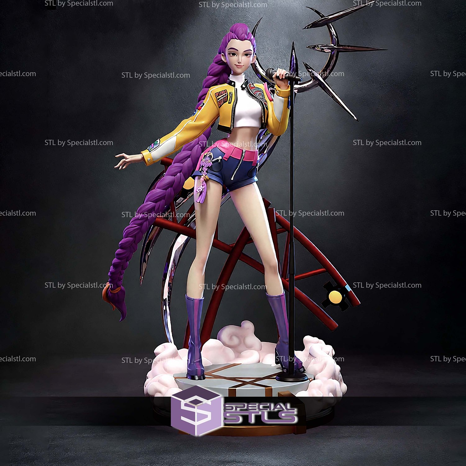 Rumi K-pop Demon Hunters Cloud Base STL Files 3D Model — view 3