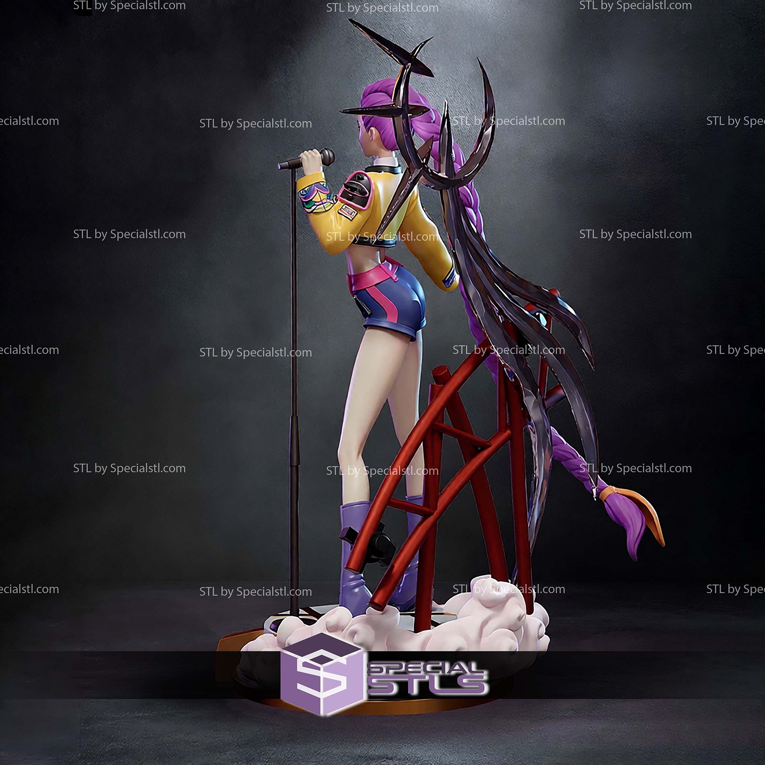 Rumi K-pop Demon Hunters Cloud Base STL Files 3D Model — view 5