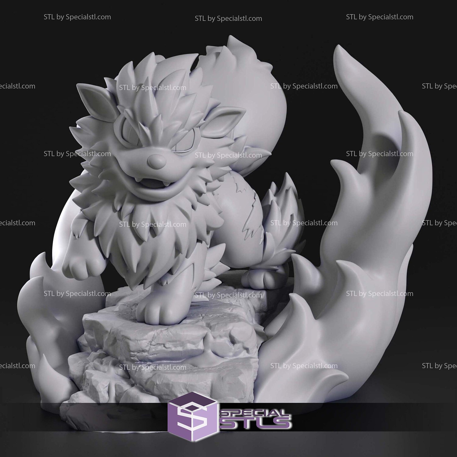 Chibi Arcanine Pokemon 3D Printer Files STL Model — view 3