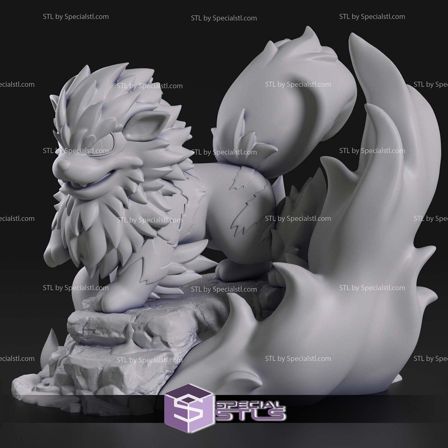 Chibi Arcanine Pokemon 3D Printer Files STL Model — view 5
