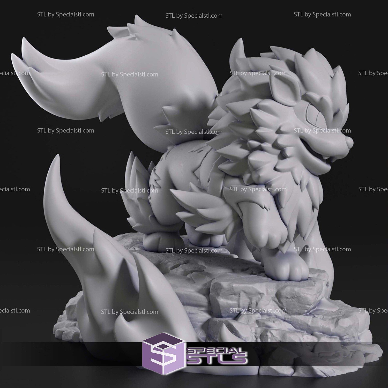 Chibi Arcanine Pokemon 3D Printer Files STL Model — view 6