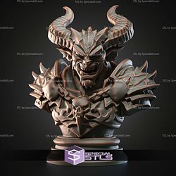 Mini Fantasy STL Collection Demon Lord Bust 3D Model