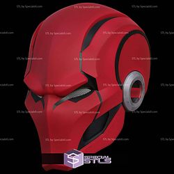 Cosplay STL Files Red Hood Dark Legion Helmet 3D Model