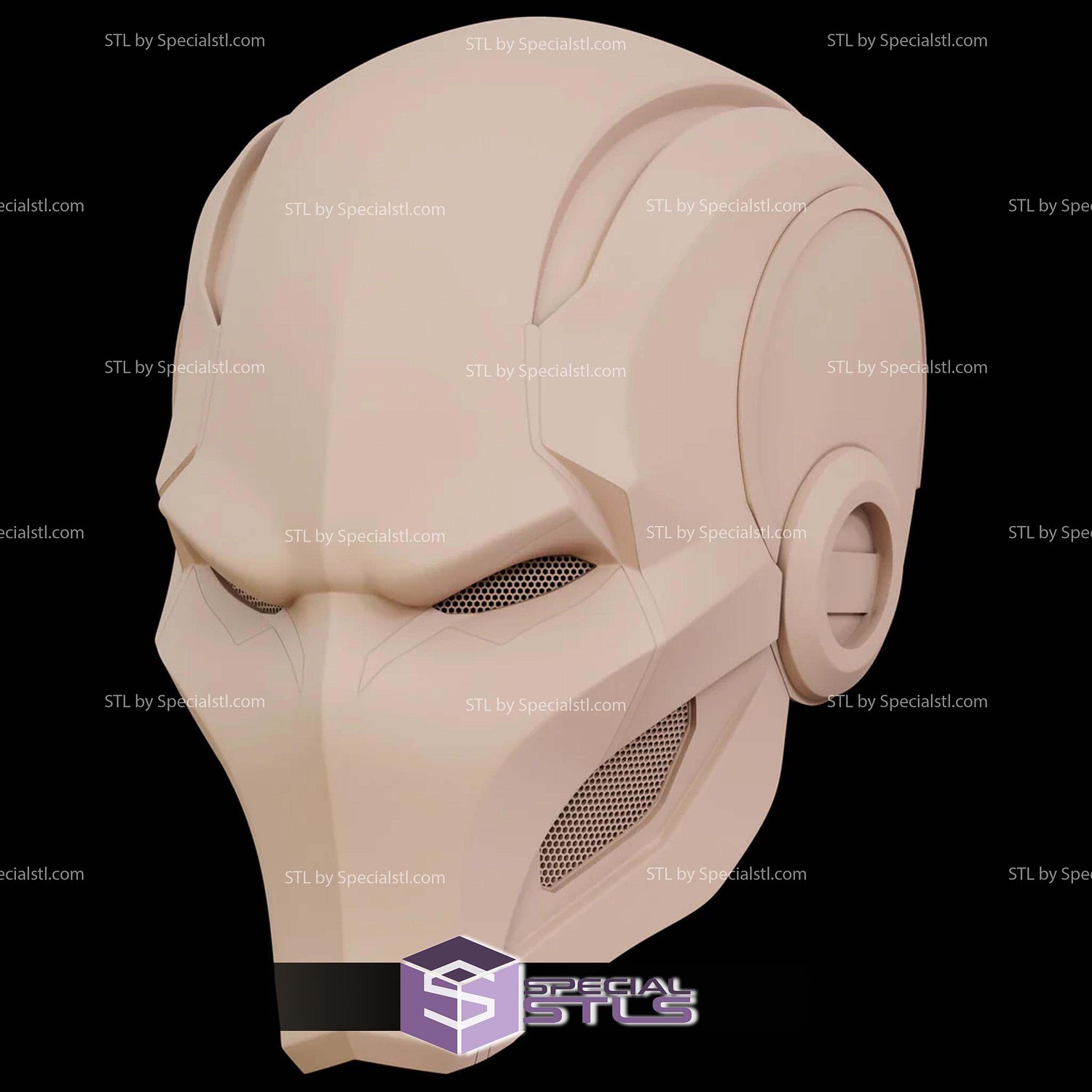 Cosplay STL Files Red Hood Dark Legion Helmet 3D Model — view 6