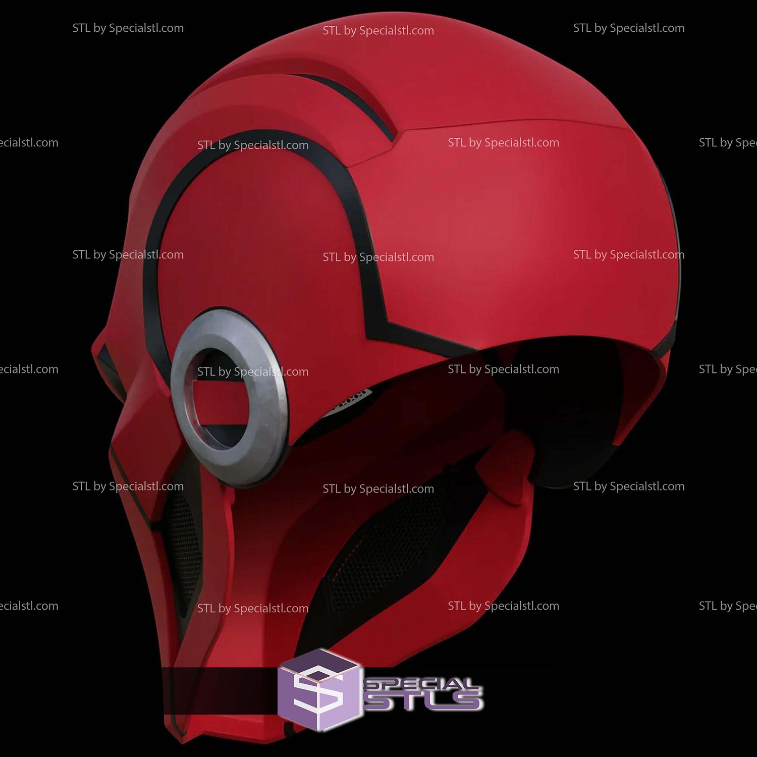 Cosplay STL Files Red Hood Dark Legion Helmet 3D Model — view 7