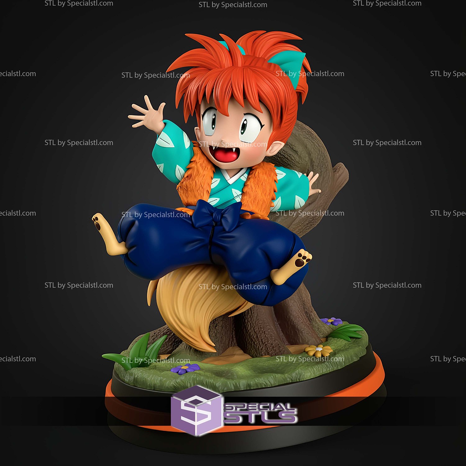 Shippo Inuyasha 91mm STL Files 3D Model — view 3