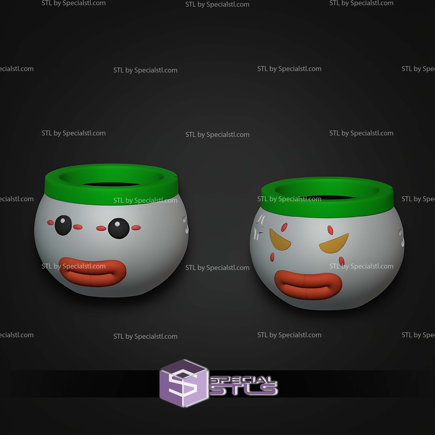Bowser JR Palomera Popcorn Bucket STL Files 3D Model — view 3