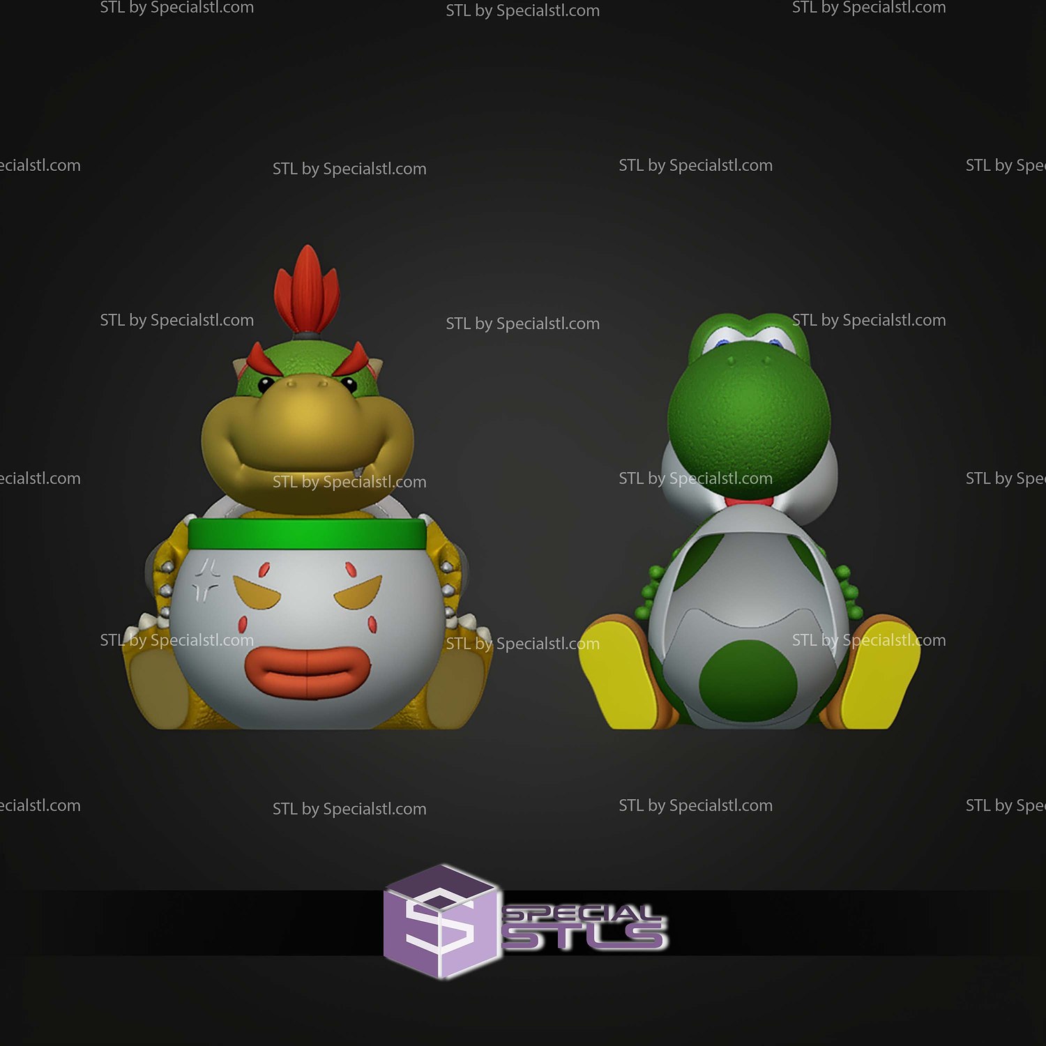 Bowser JR Palomera Popcorn Bucket STL Files 3D Model — view 6