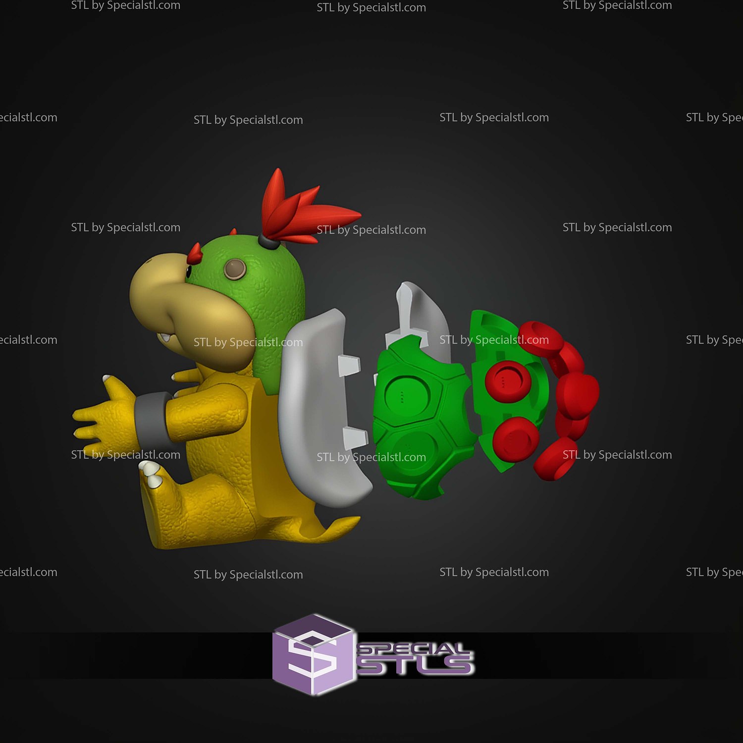 Bowser JR Palomera Popcorn Bucket STL Files 3D Model — view 8