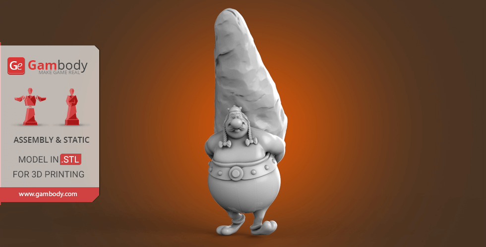 Obelix Diorama 3D Printing Model | Assembly STL Model