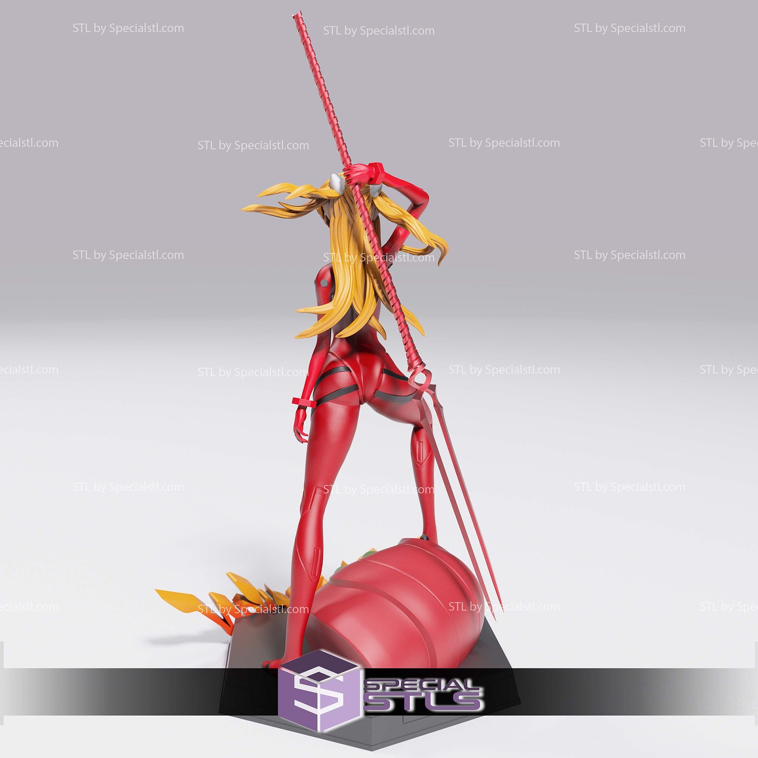 Asuka Evangelion Simple Base 3D Printer Files STL Model — view 3