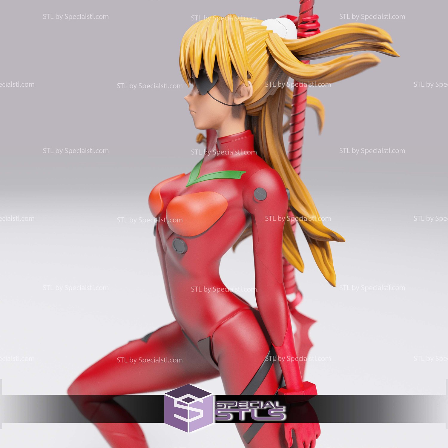 Asuka Evangelion Simple Base 3D Printer Files STL Model — view 5