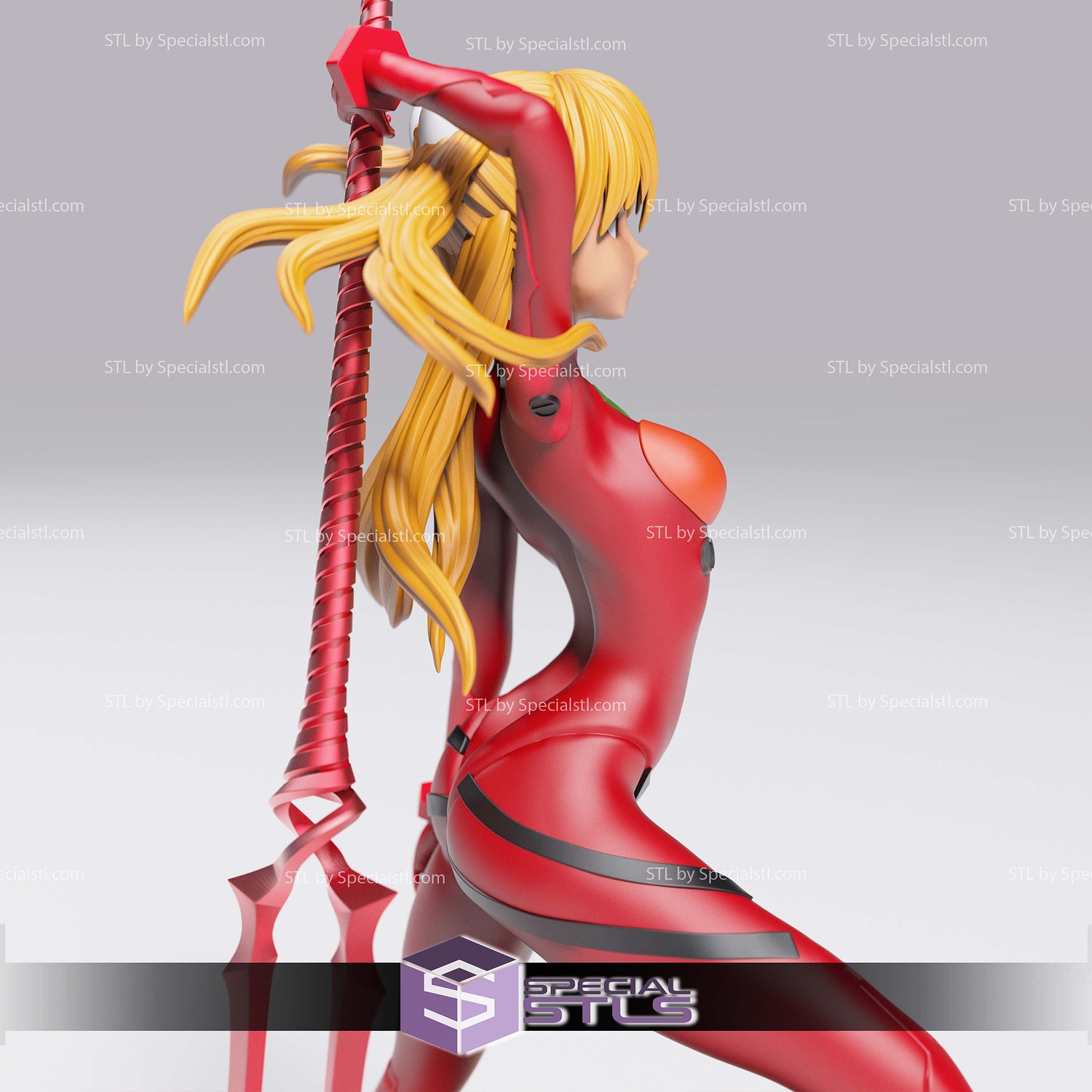 Asuka Evangelion Simple Base 3D Printer Files STL Model — view 6