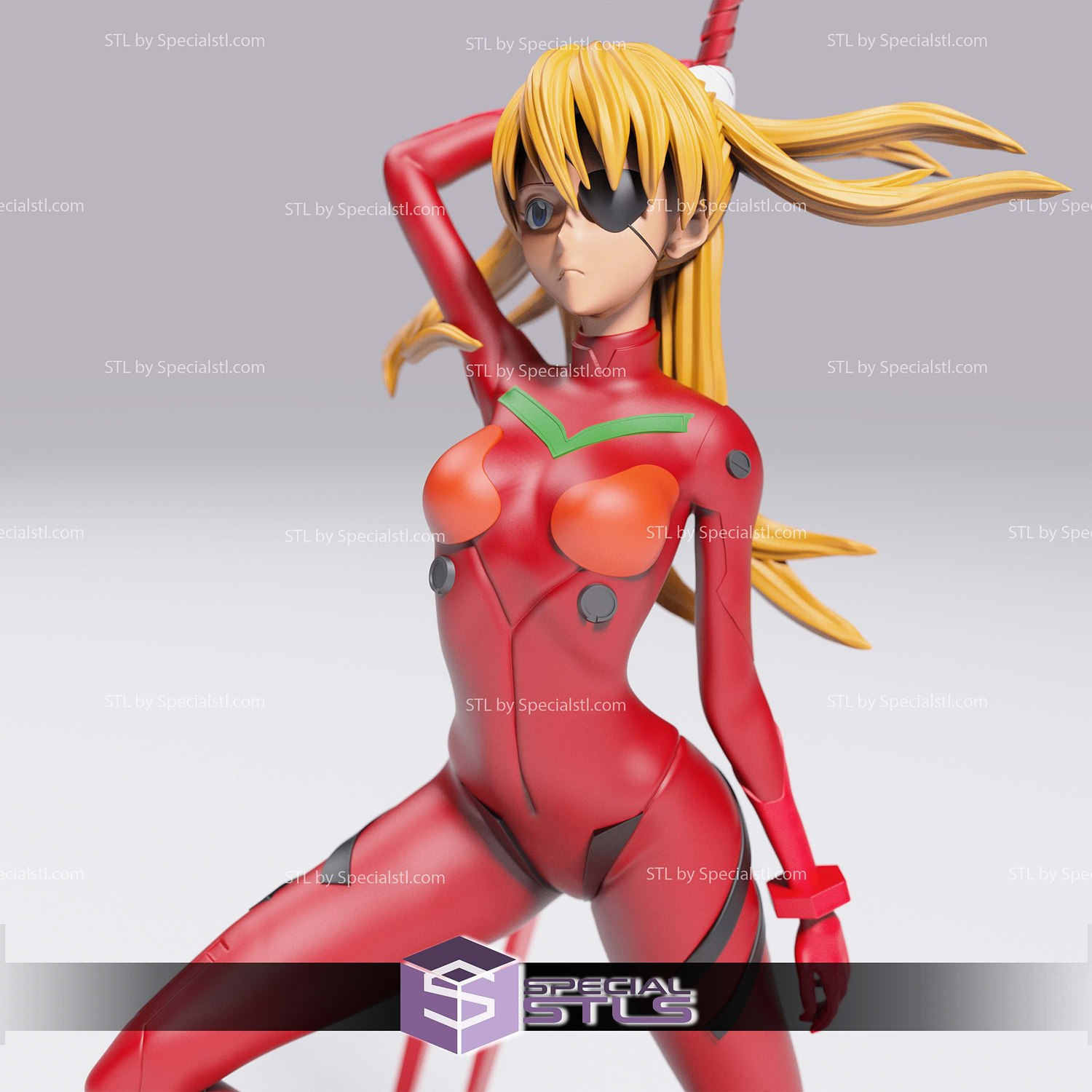 Asuka Evangelion Simple Base 3D Printer Files STL Model — view 7
