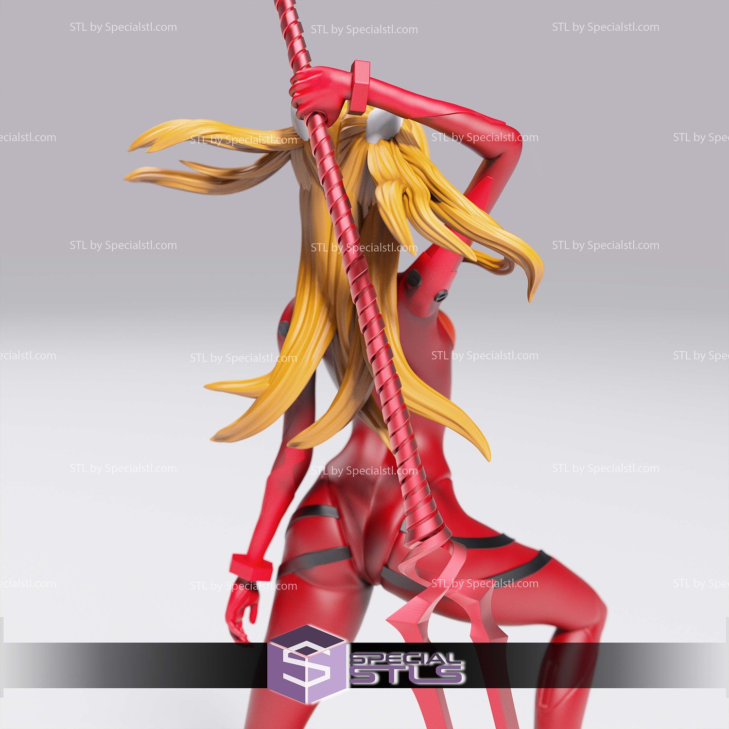 Asuka Evangelion Simple Base 3D Printer Files STL Model — view 8