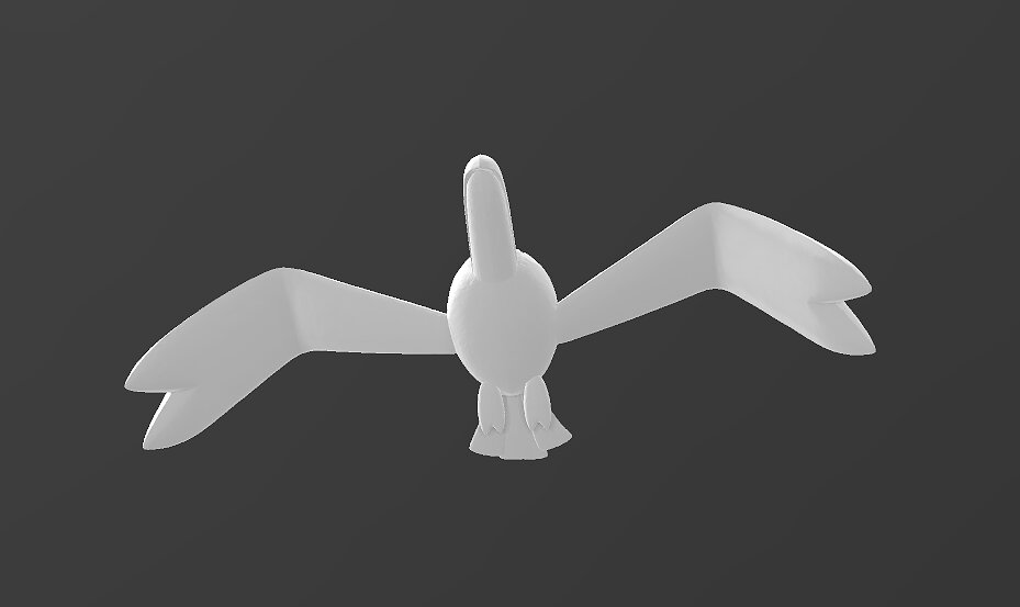 Pokemon Wingull 3d model with base 3MF Model — view 2