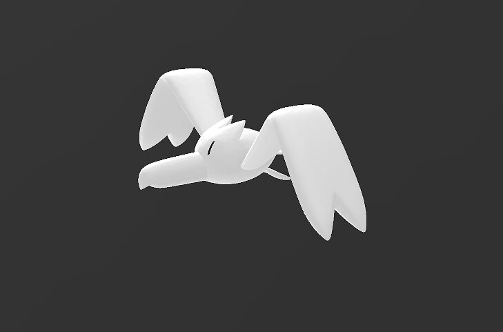Pokemon Wingull 3d model with base 3MF Model — view 4