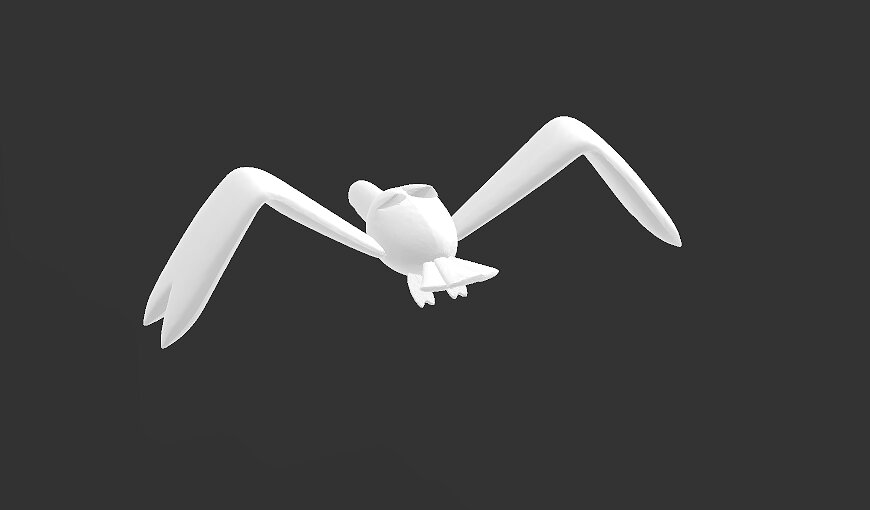 Pokemon Wingull 3d model with base 3MF Model — view 6