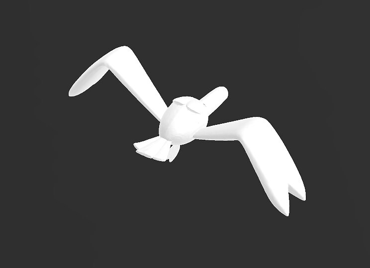 Pokemon Wingull 3d model with base 3MF Model — view 7