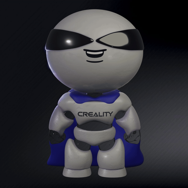 FREE Cuva The Robot, Cuva Creality Mascot / Pet 3D STL Model
