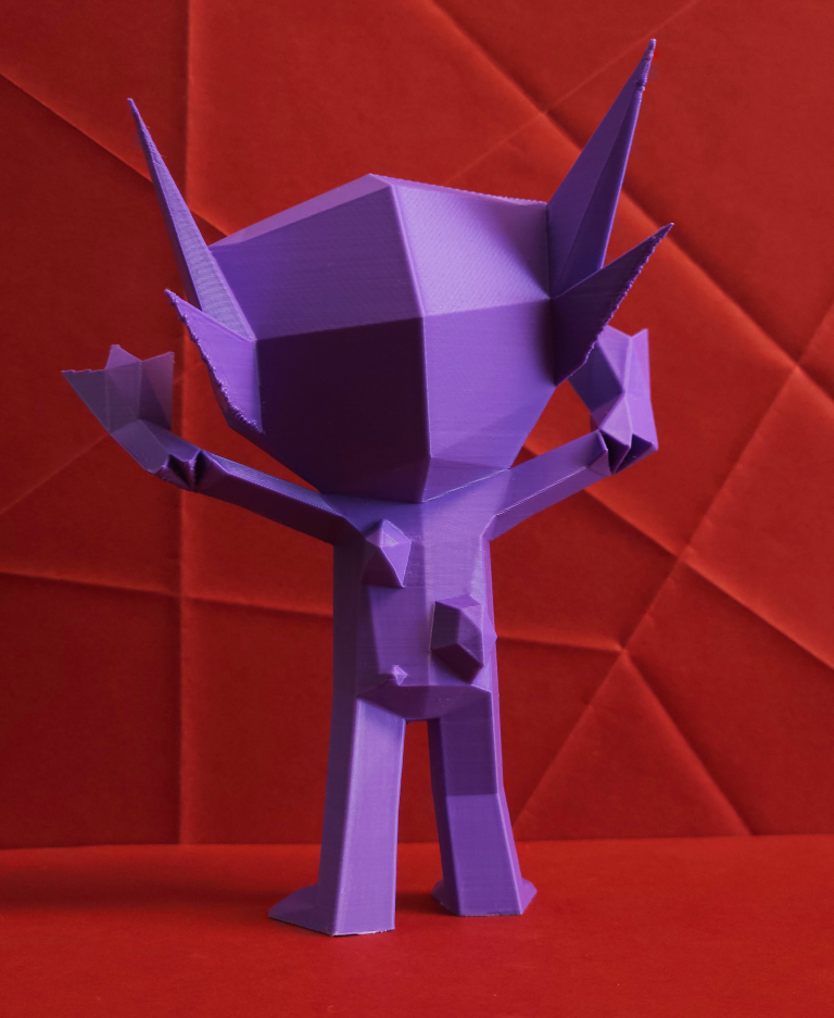 Sableye Low Poly Pokemon 3D STL Model — view 3