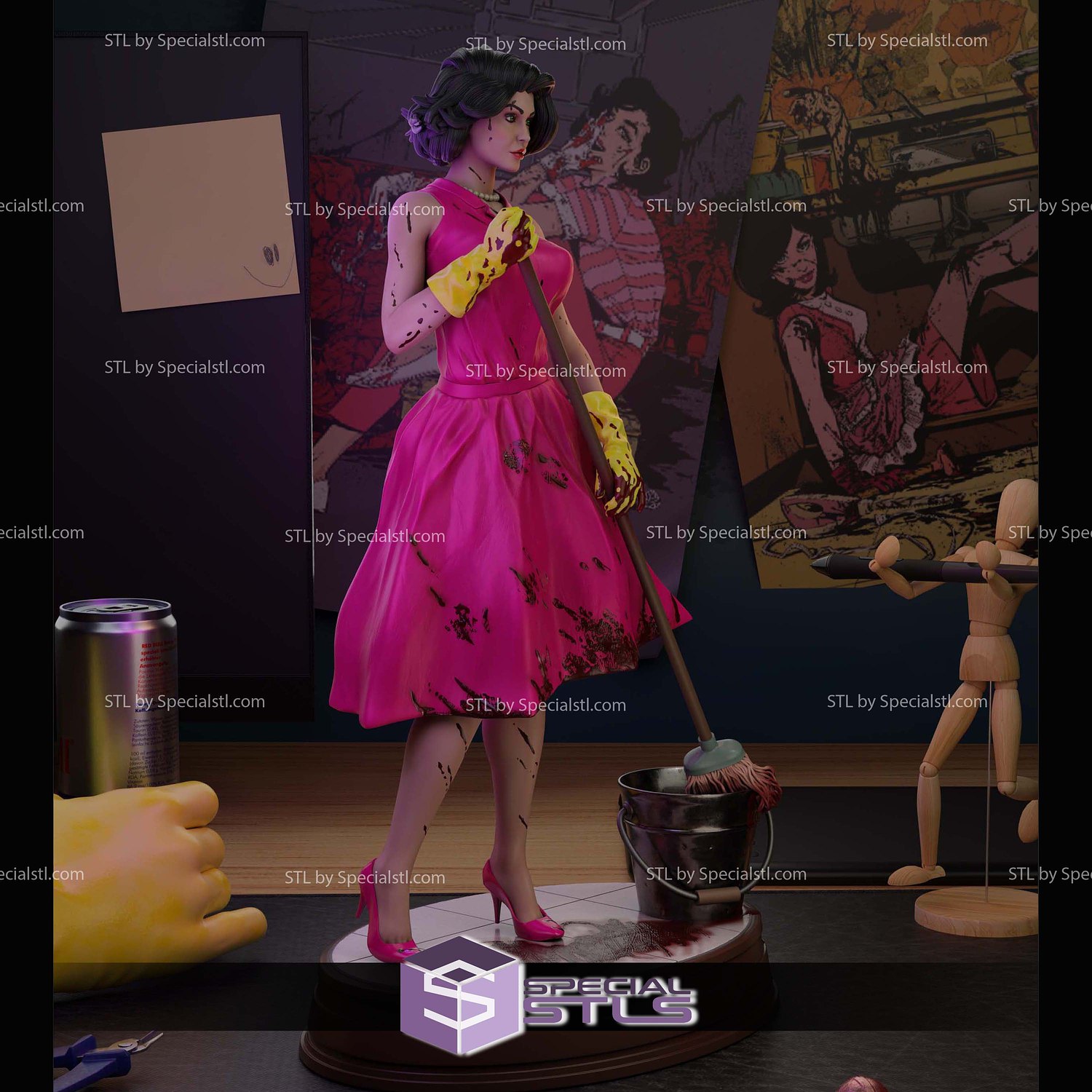 Josie Schuller Graphic Novel Lady Killer 3D Printer Files STL Model — view 2