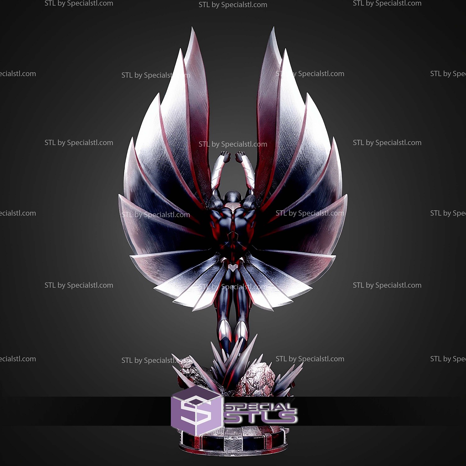 Darkhawk Marvel Hero 640mm STL Files 3D Model — view 2
