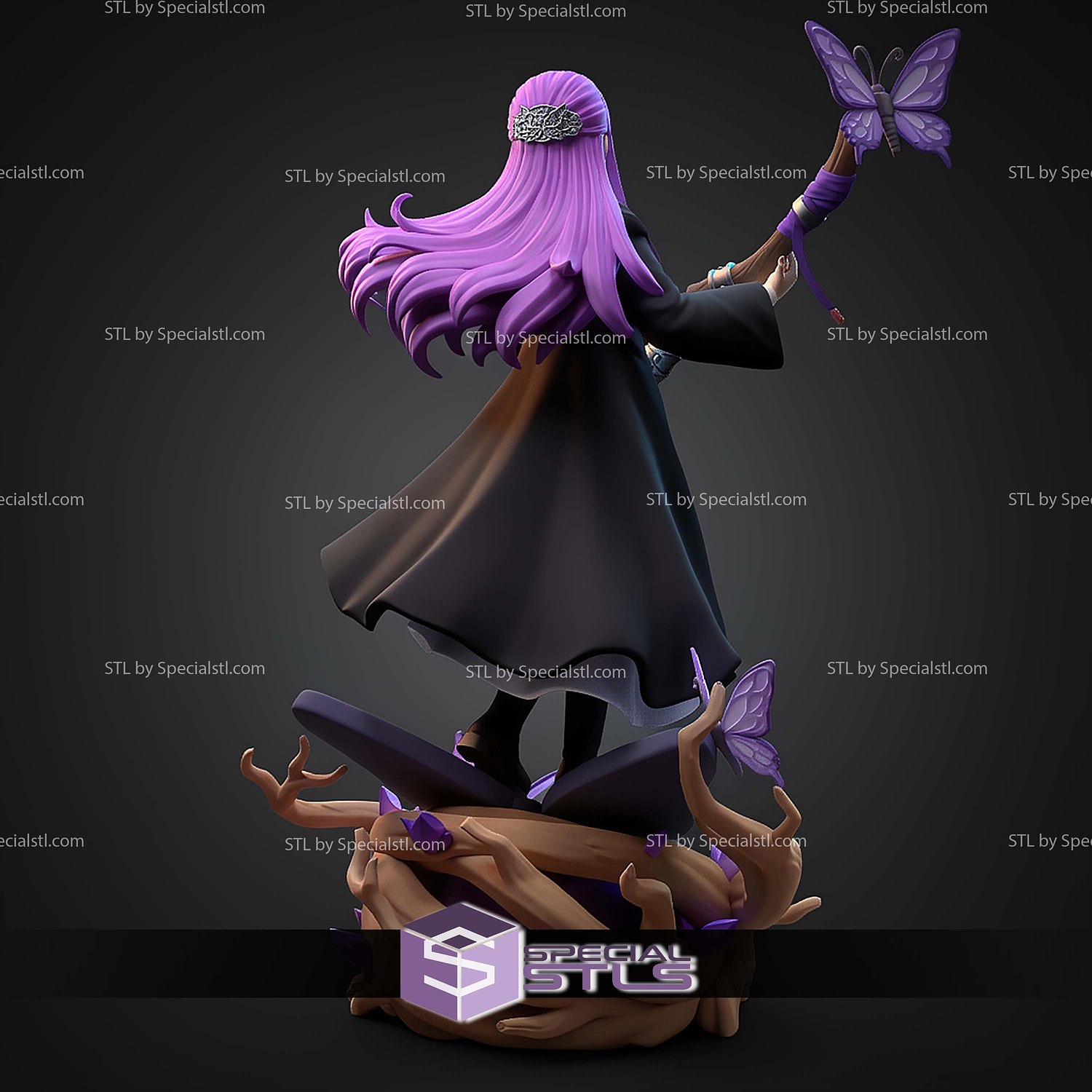 Fern From Frieren Bust 121mm STL Files 3D Model — view 2