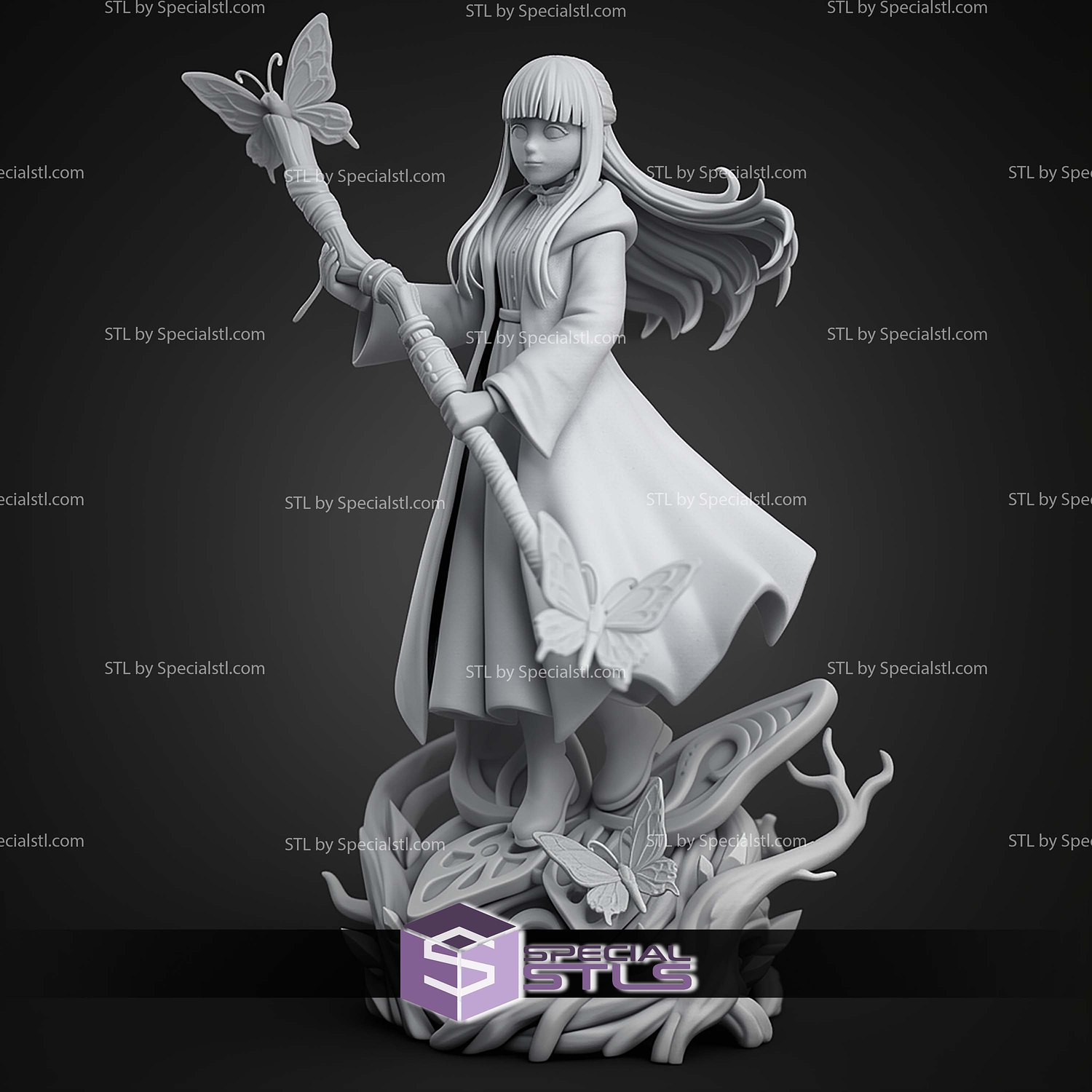 Fern From Frieren Bust 121mm STL Files 3D Model — view 5