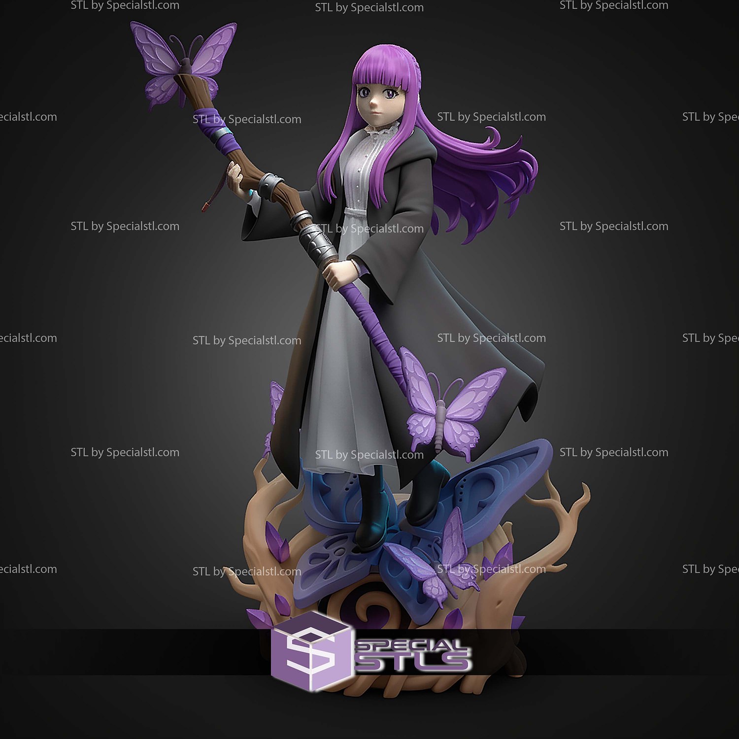 Fern From Frieren Bust 121mm STL Files 3D Model — view 6