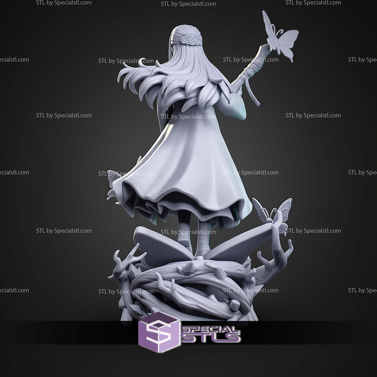 Fern From Frieren Bust 121mm STL Files 3D Model — view 8
